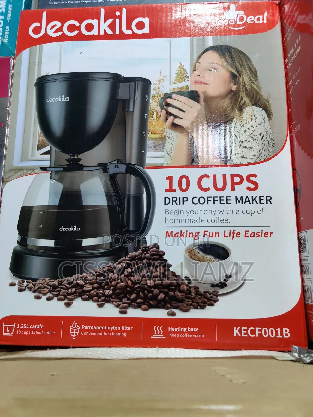 Decakila Drip Coffee Maker Machine 1.25l