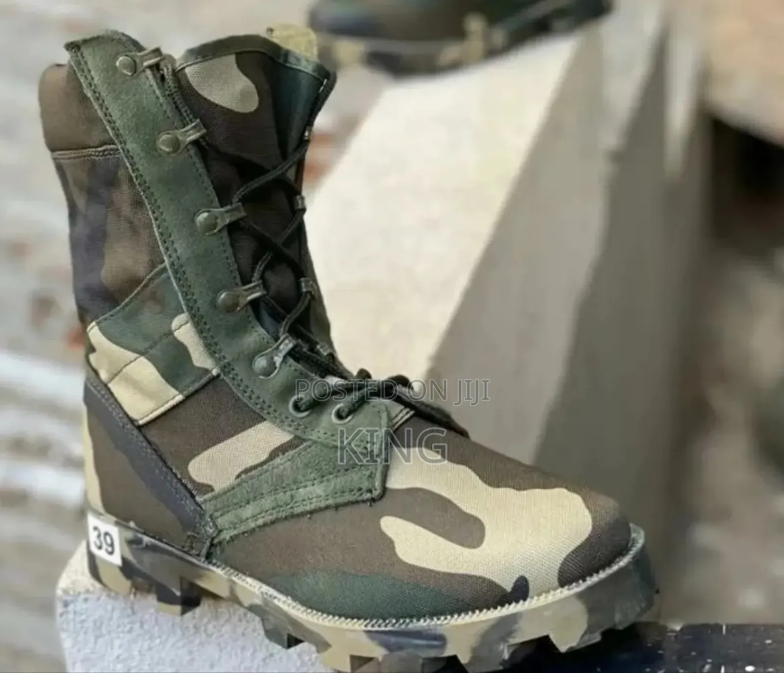 Comuflage Green Combat Boots