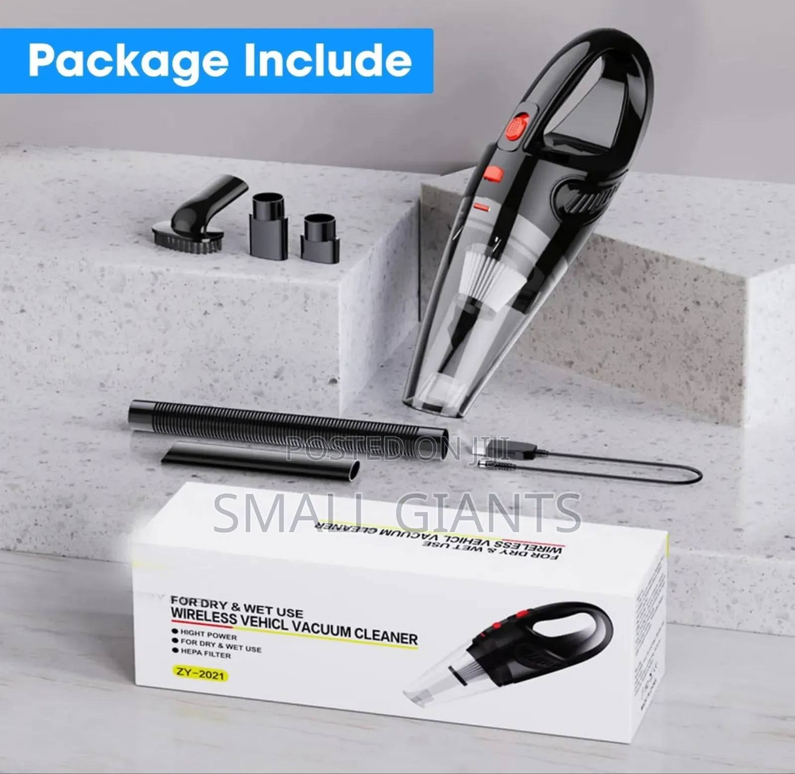 6KPA Powerful Cyclonic Suction Car Vacuum Cleaner