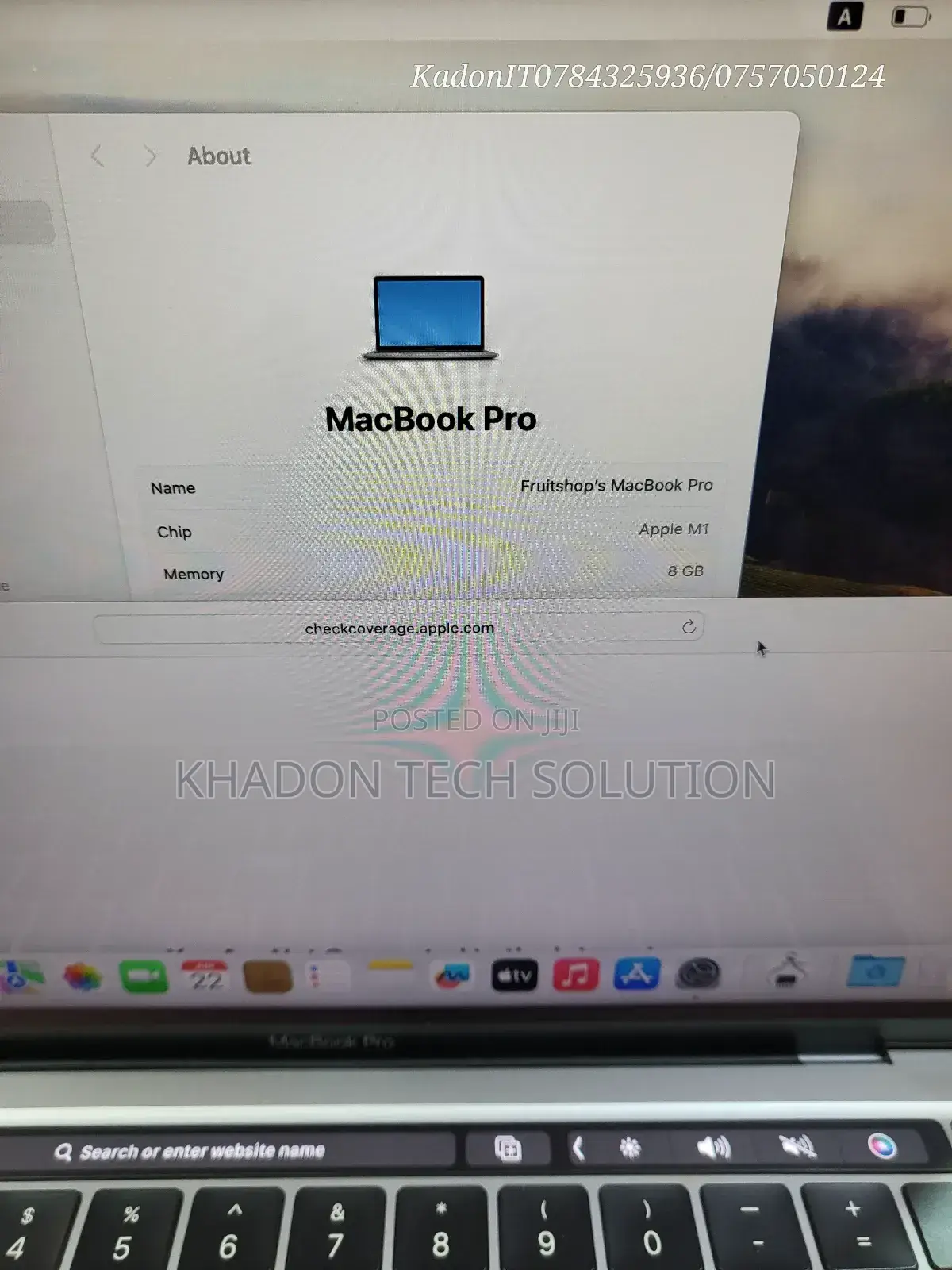Laptop Apple MacBook Pro 2020 M1 8GB Intel Core M SSD 256GB
