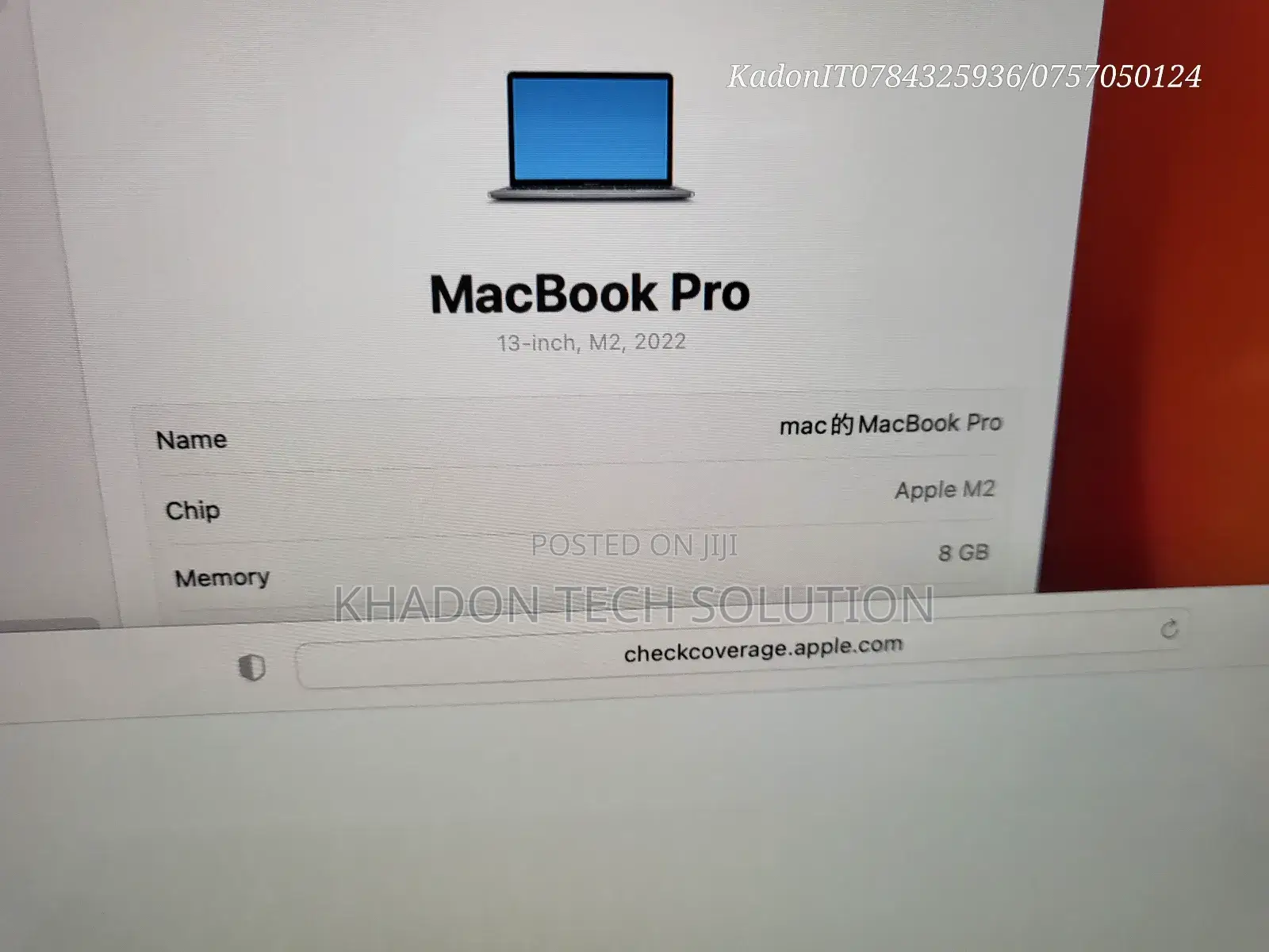 Laptop Apple MacBook Pro 2022 M2 8GB Apple M2 SSD 256GB