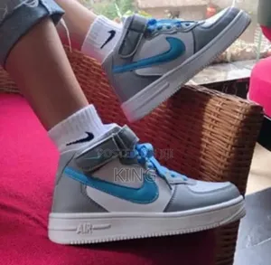 Grey High Top Air Force 1 Sneakers