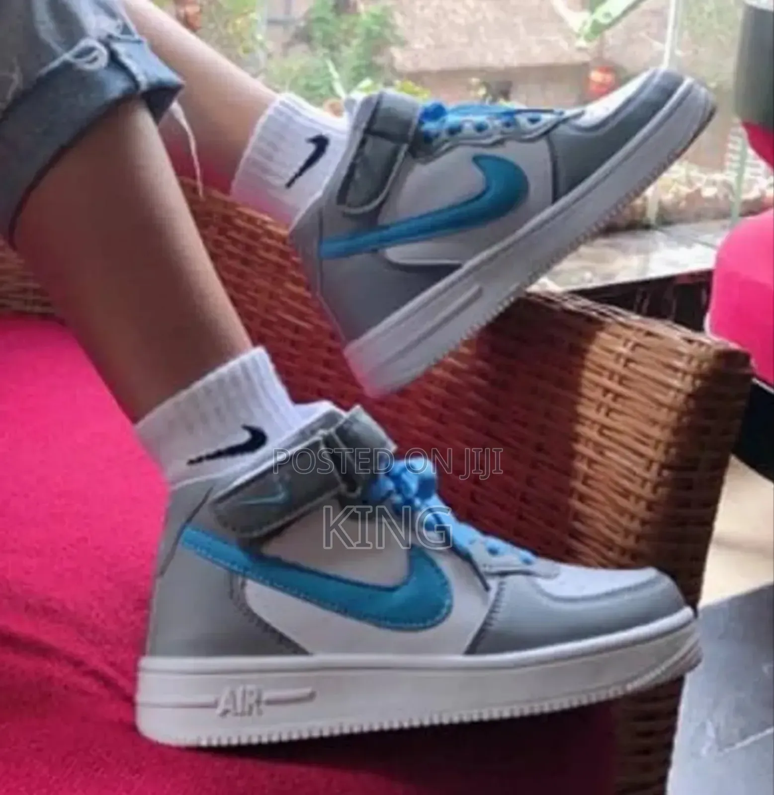 Grey High Top Air Force 1 Sneakers