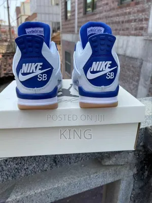 Sb X Air Jordan 4 "Sapphire Blue Men and Women Sneakers