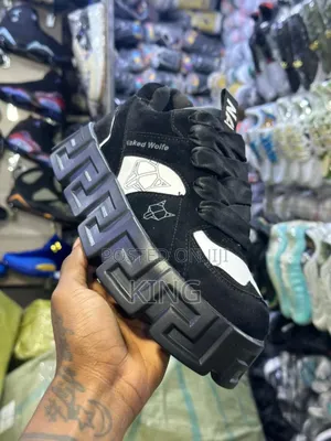 Naked Wolfe X Versace Sliders Suede Sneakers