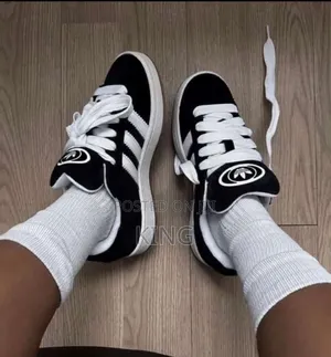 Classy Adidas Campus Black Cloud White Shoes