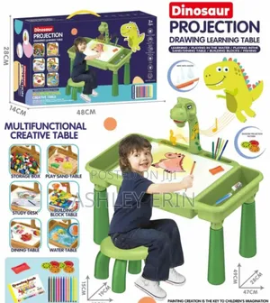 Dinosaur Projection Drawing Learning Table With Kids Chair