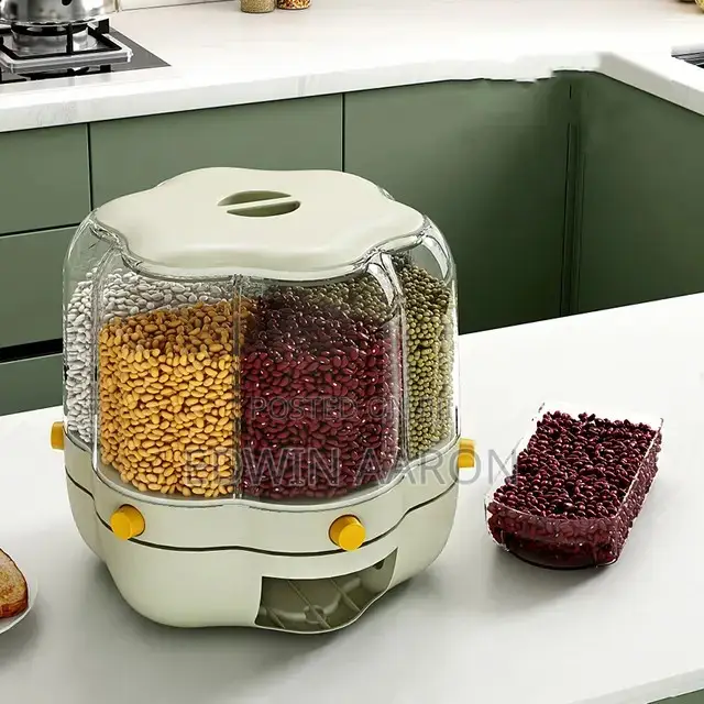 6 Grid Grain Cereal Rotating Dispenser