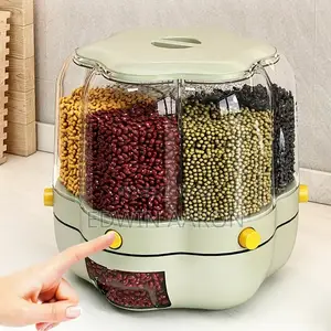 6 Grid Grain Cereal Rotating Dispenser
