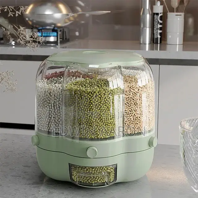 6 Grid Grain Cereal Rotating Dispenser