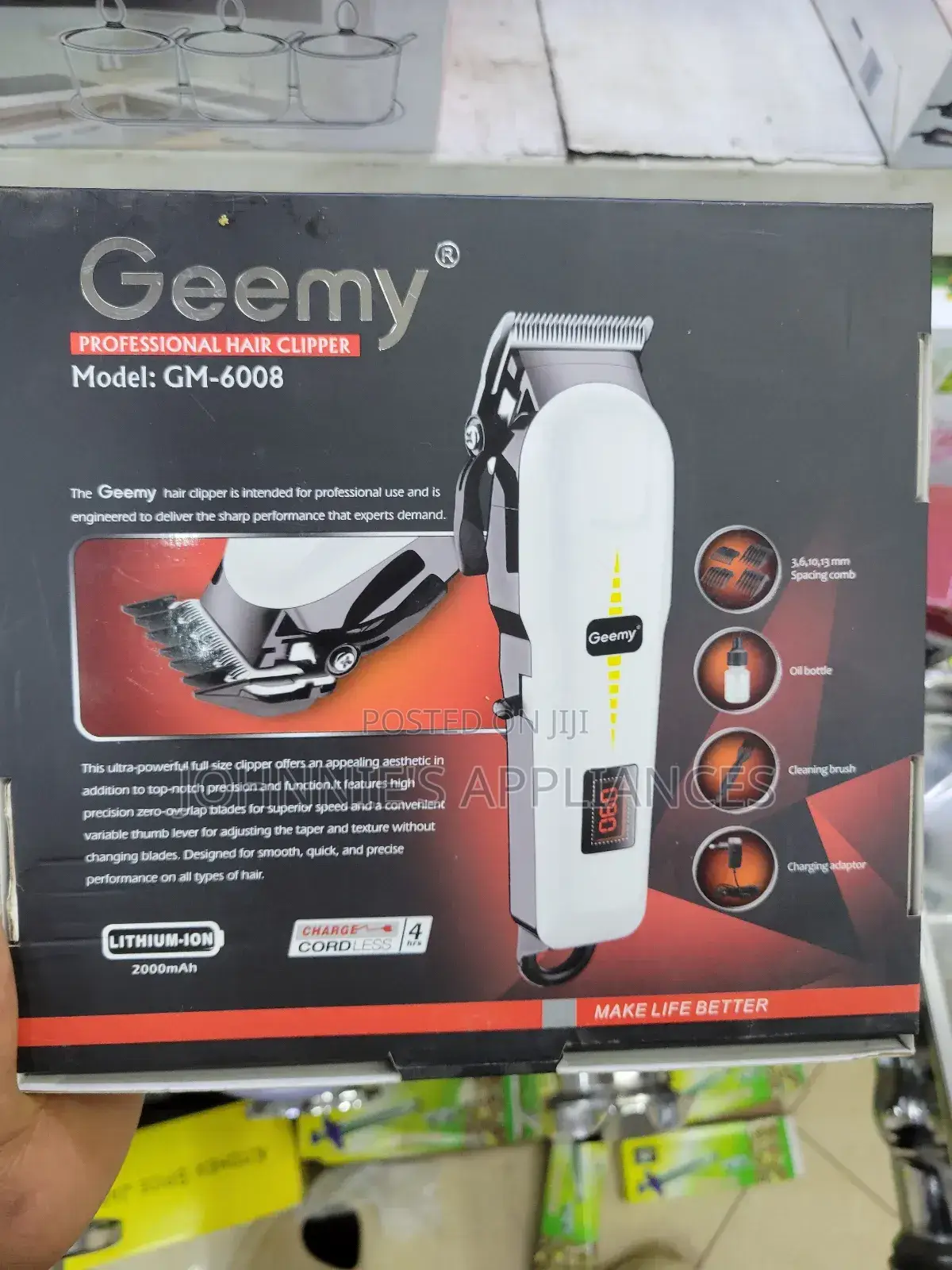 Geemy Proffessional Rechargeable Hair Clipper