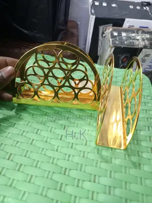 Golden Serviette Holder/Tissue Holder