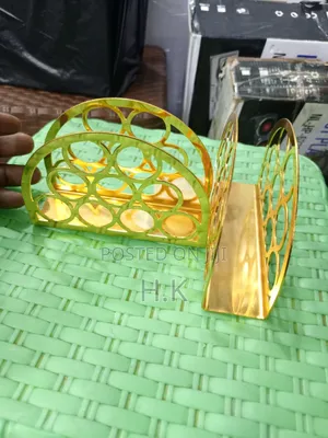 Golden Serviette Holder/Tissue Holder