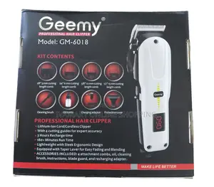 Geemy Professional Hair Clipper (Gm 6018)- Rechargeable