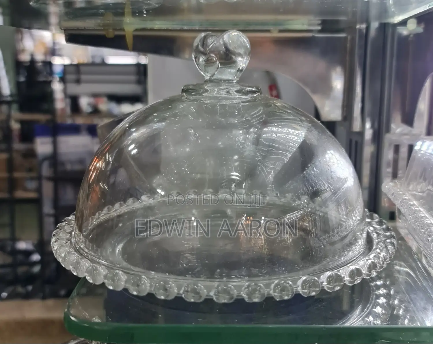 Snack Glass Plate With Cover