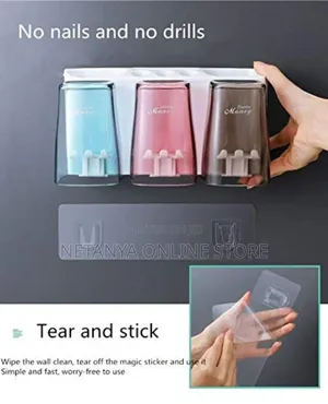 2in1 Toothpaste Dispenser and Toothbrush Holder