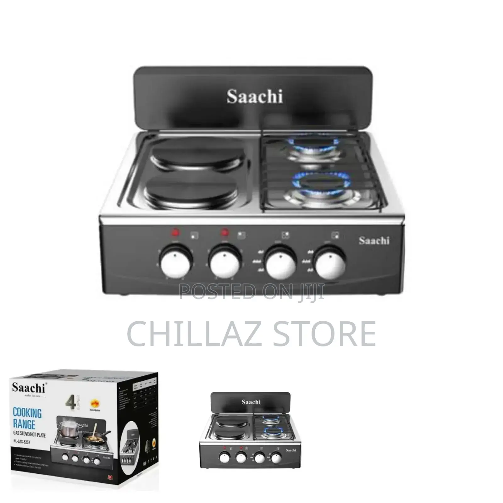 Saachi Gass Stove Cooker With Hot Plate
