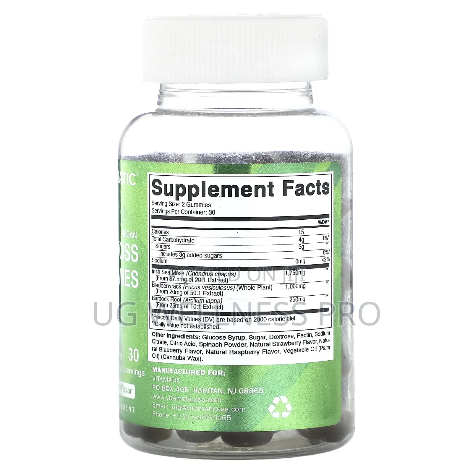 Vitamatic, Vegan Sea Moss Gummies, 3,000 Mg, 60 Gummies
