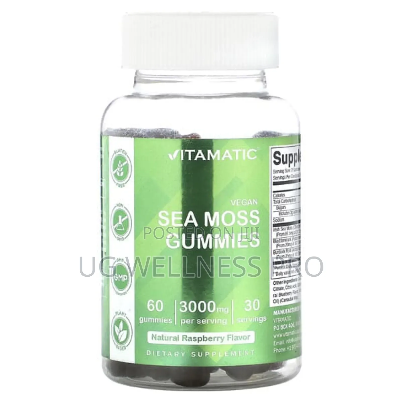 Vitamatic, Vegan Sea Moss Gummies, 3,000 Mg, 60 Gummies