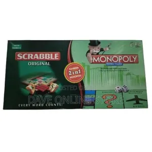 Scrabble 2 in 1 - Scrabble Monopoly Board Game -