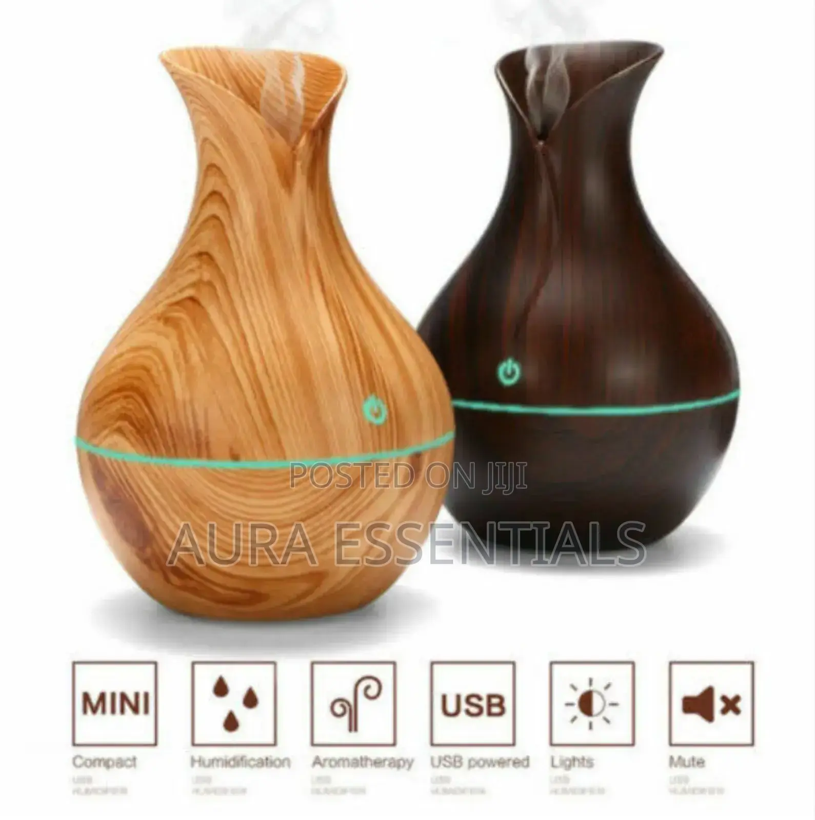 USB Electric Wood Aroma Oil Diffuser
