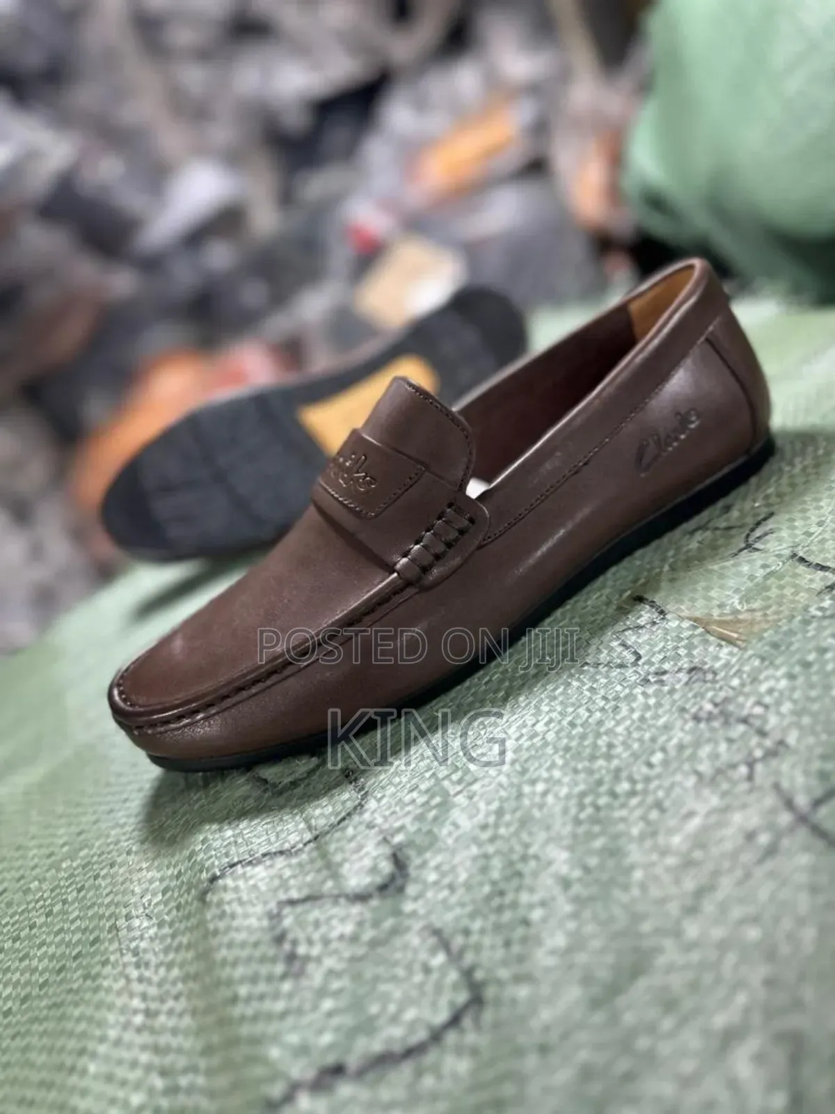 Brown Clarks Loft Moccasins