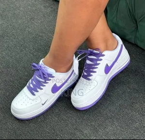 Nike Air Force 1 Purple White Sneakers. New