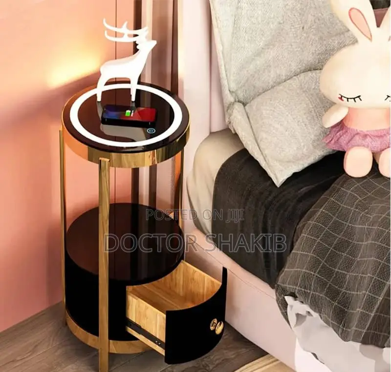 Modern Nightstand Led Lamp With a Wireless Charging Station