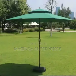 2.7mtrs Parasol Round Garden Sun Umbrella WTH Air Overlap