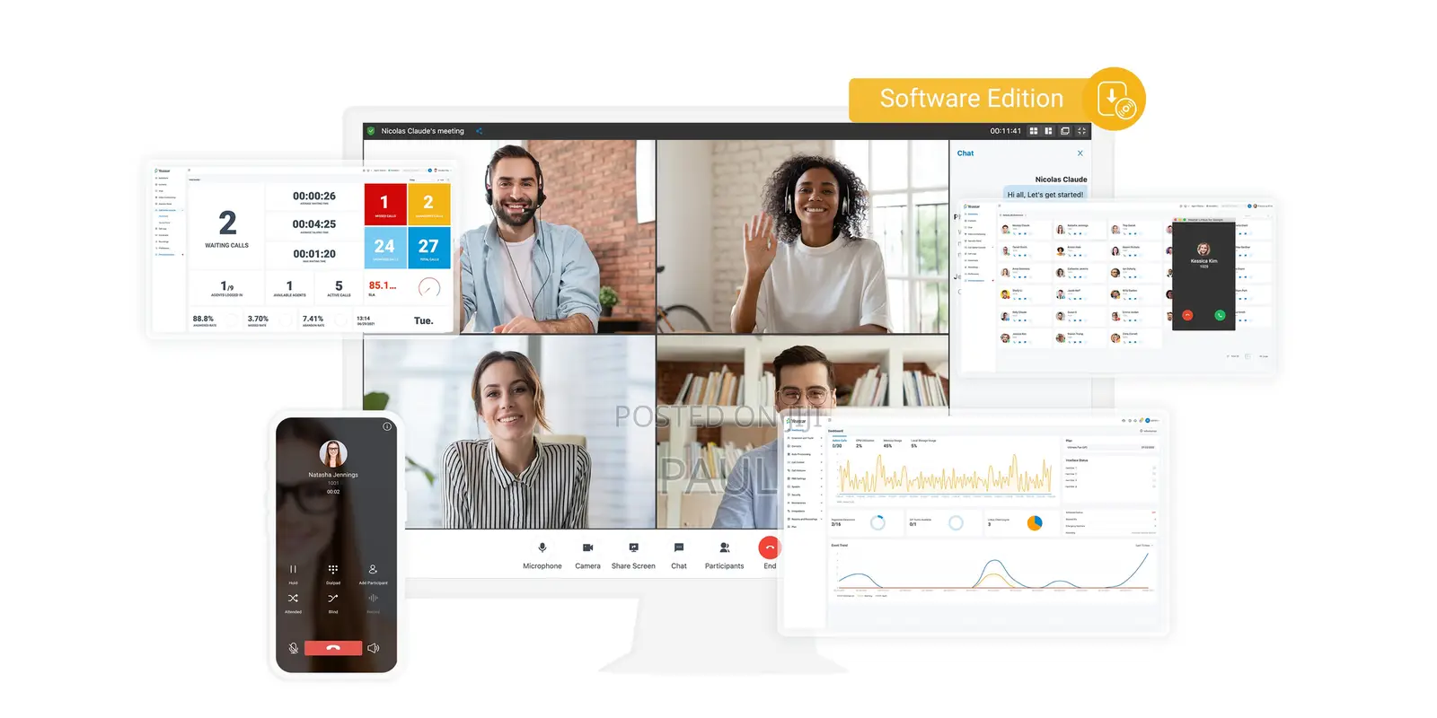 Call Center Solution for Small Business Phone System IP PBX