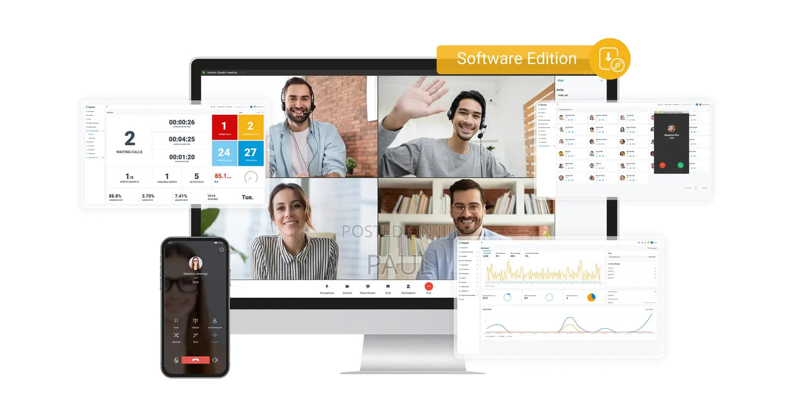Call Center Solution for Small Business Phone System IP PBX