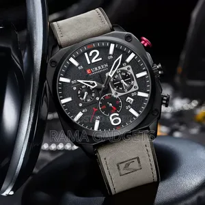 CURREN Top Luxury Brand Men's Fashion Leather Strap