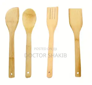 New Bamboo Cooking Spoons Set-Brown