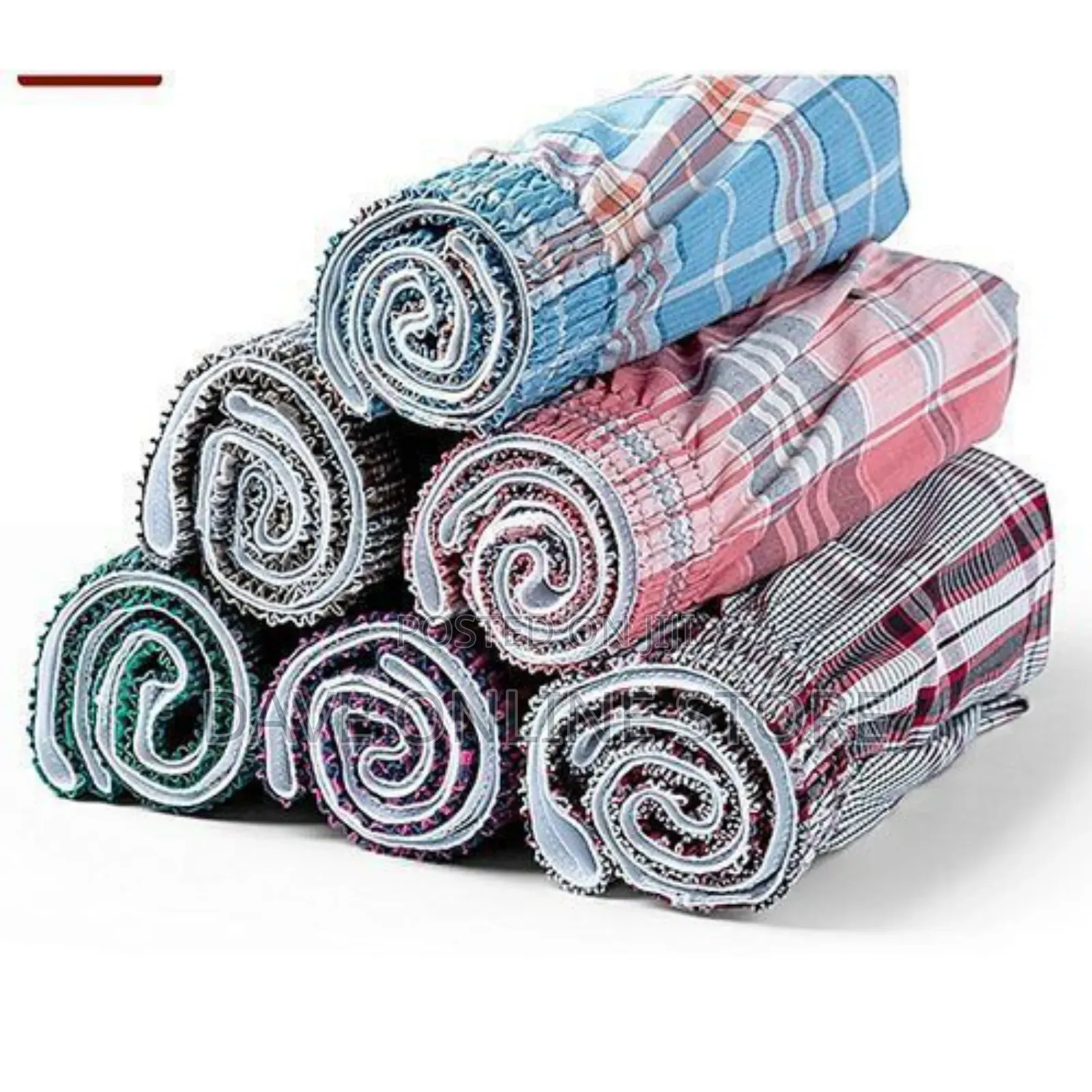 6 Pack Of Men's Checkered Boxers - Multi-color
