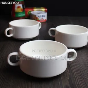 Soup 6 Pc Ceramic Soup Bowls - White
