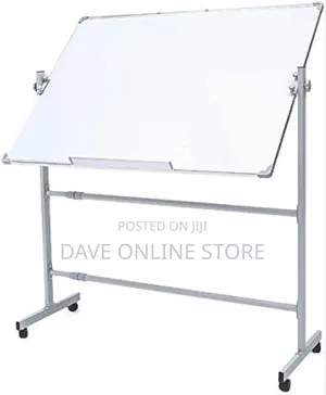 Mobile Dry Erase White Board Metal Castors 90 X 120cm