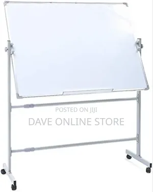 Mobile Dry Erase White Board Metal Castors 90 X 120cm
