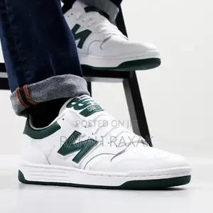Original White/Green New Balance 480 Sneaker