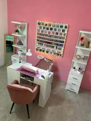 Modern Pedicure Table and Shelves Call