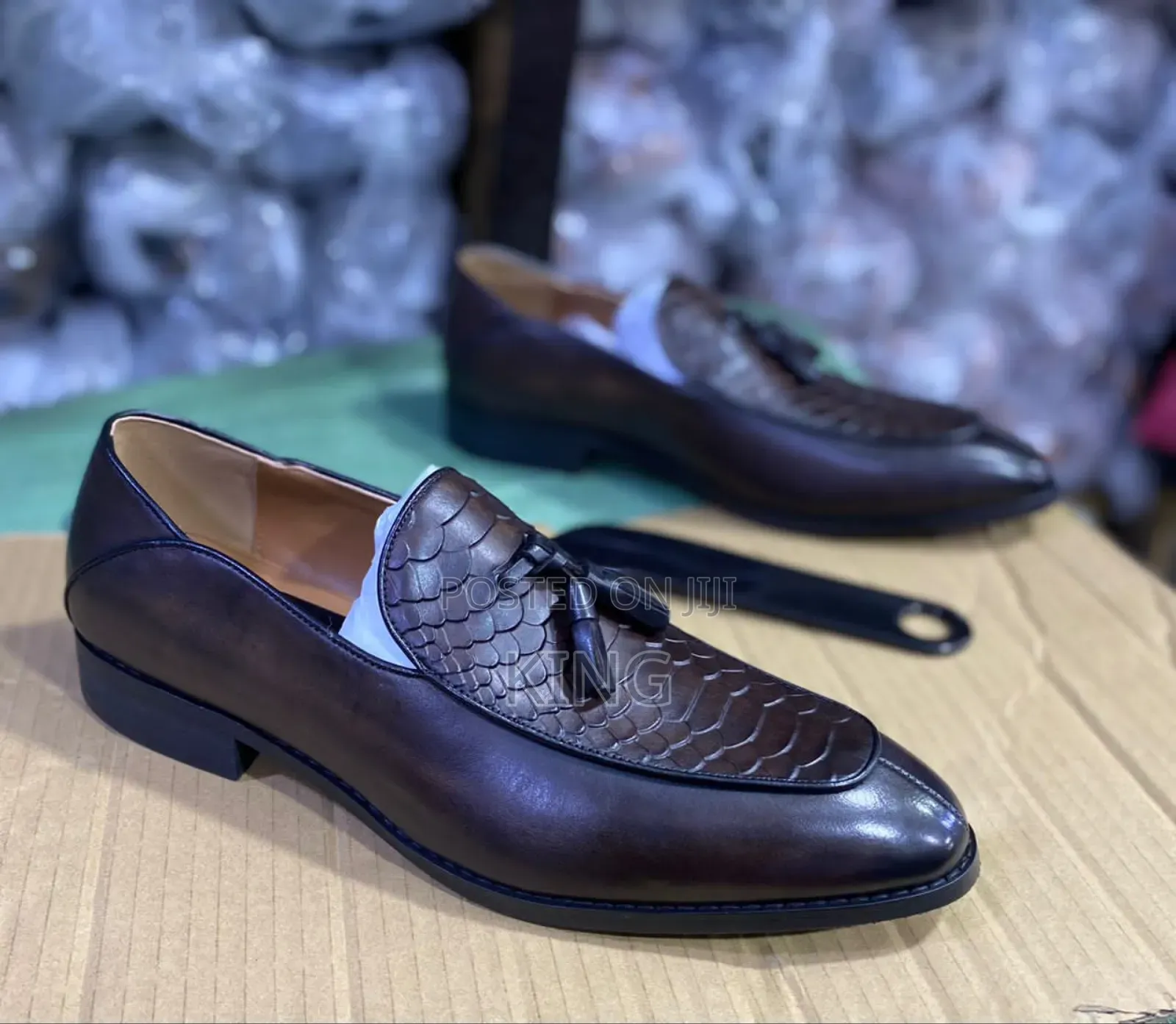 Suitor Brown Genuine Leather Shoes