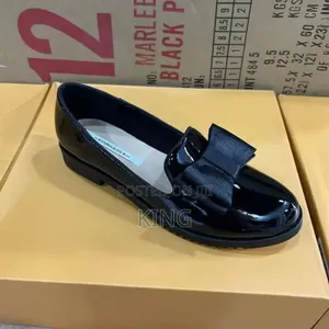 Ladies Dazzle Shiny Black Shoes