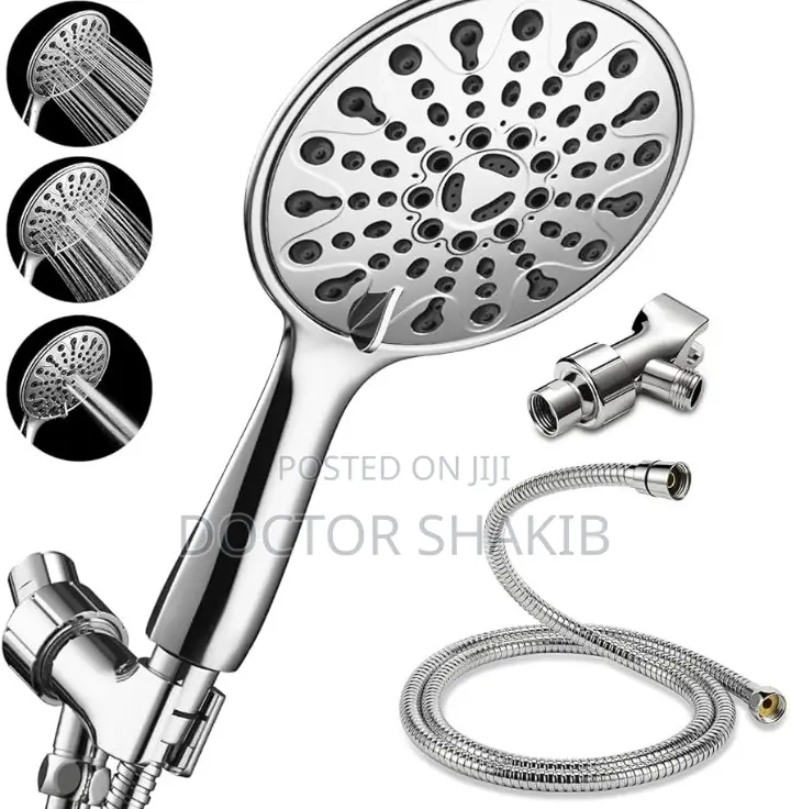 6 Spray High Pressure Handheld Shower Head-Durable