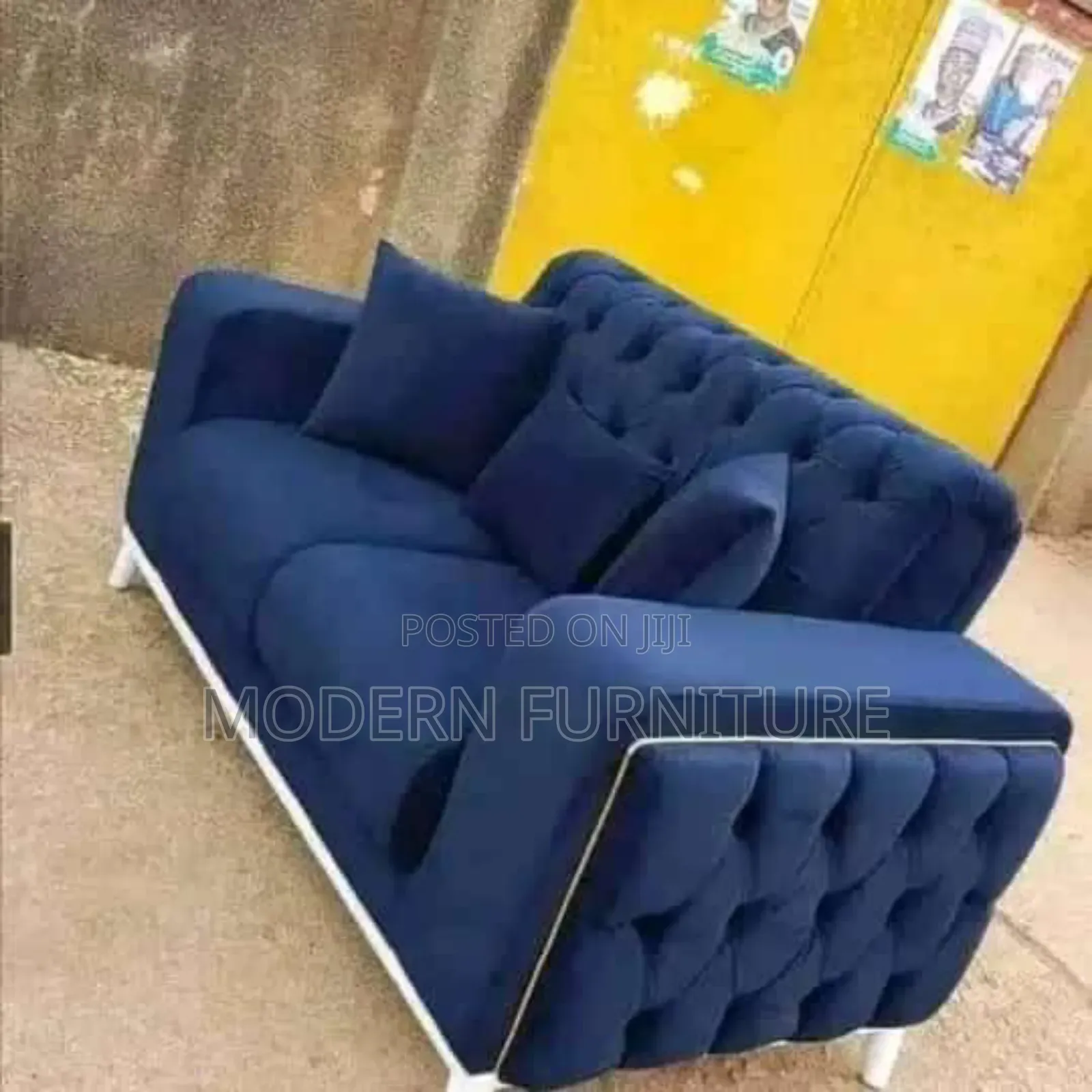 Two Seater Sofa in Blue Color