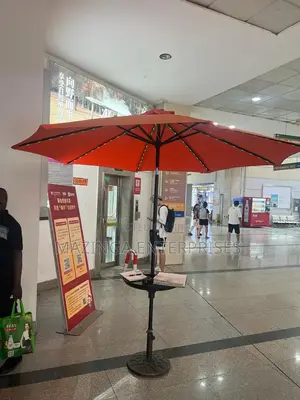 2.7mtrs Parasol Umbrella With Solar Panel, Lights Table