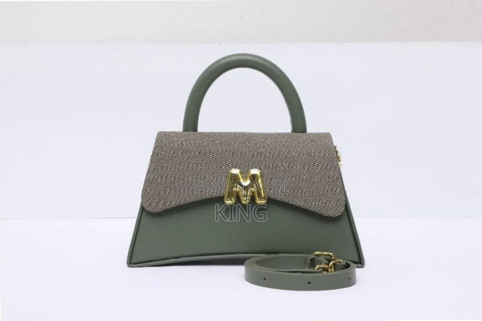 Womens High End Handbag. Army Green
