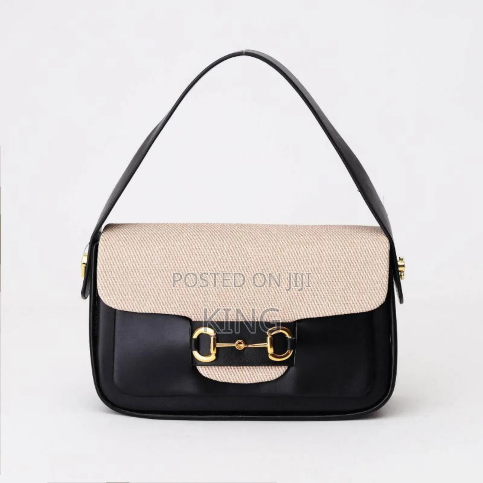 GUCCI Horsebit Coated-Canvas Shoulder Bag