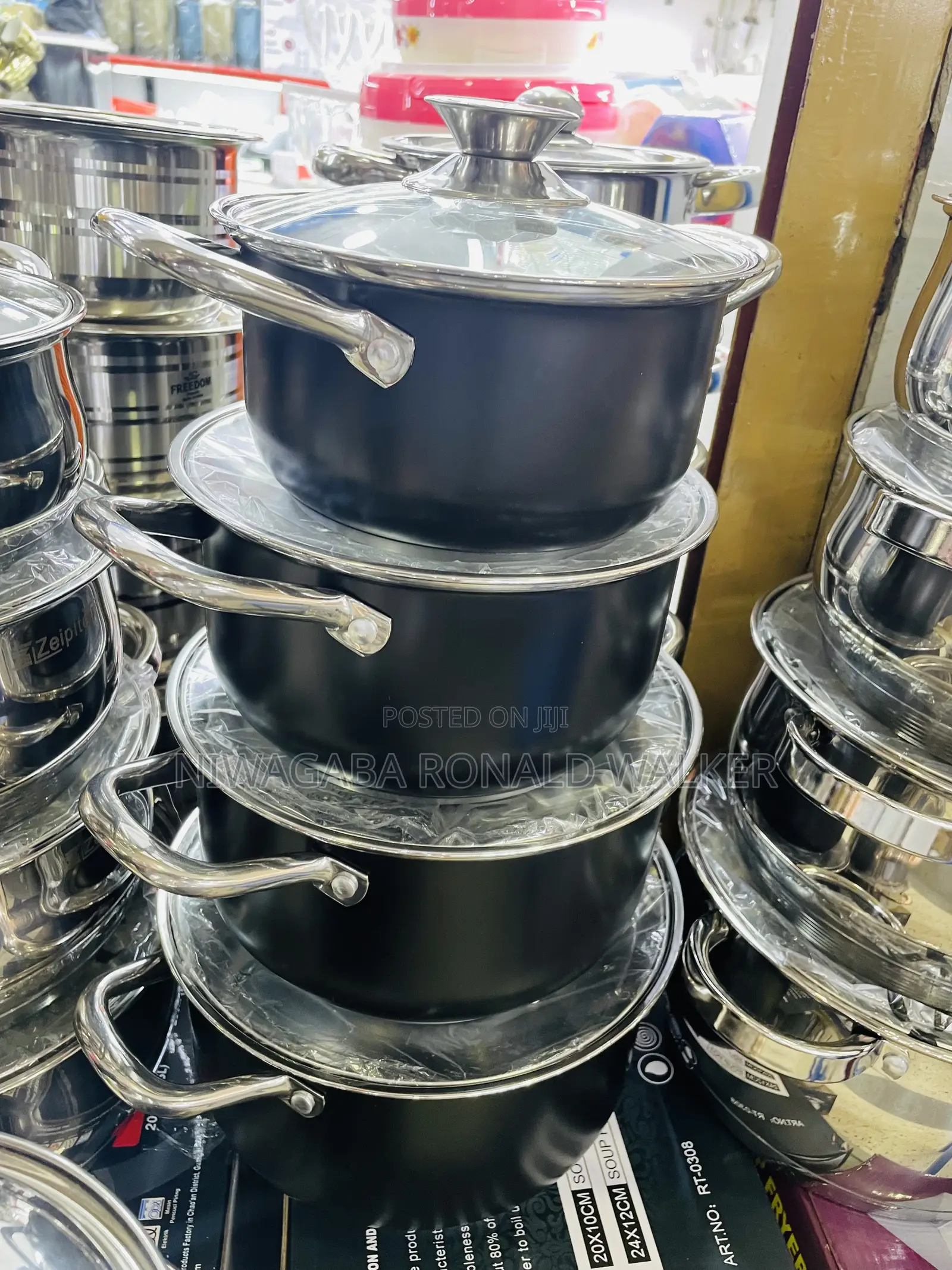 4pc Set of Stainless Steel Serving Cookware Saucepans