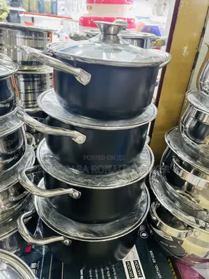 4pc Set of Stainless Steel Serving Cookware Saucepans