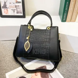 Lofty Womens Leather Handbag. Black