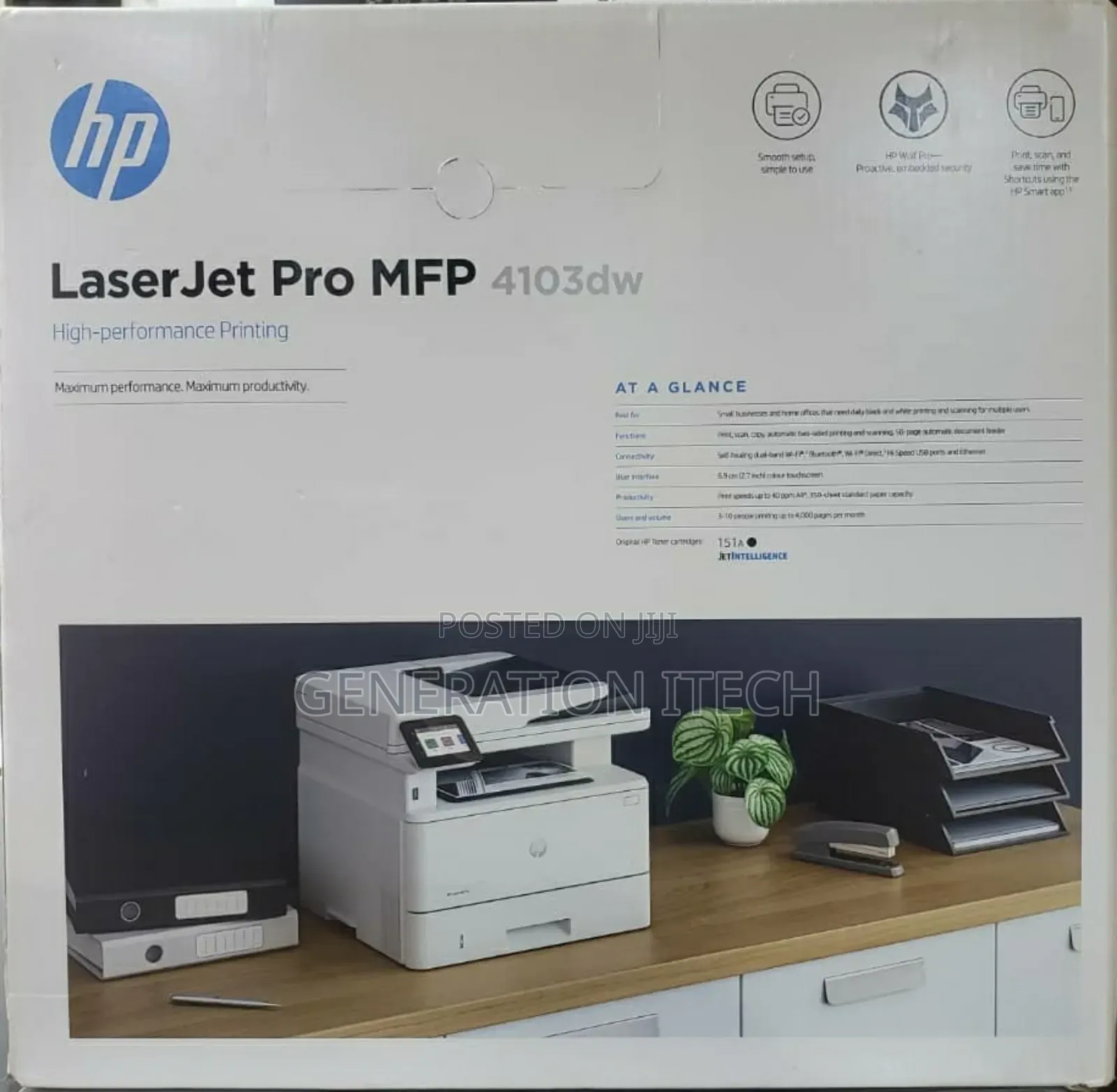 HP Laserjet Pro MFP 4103dw Printer- Wireles Duplex Printing